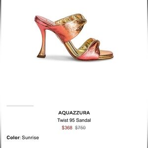 Aquazzura ‘Twist’ Metallic Sunrise Ombré 95mm heels